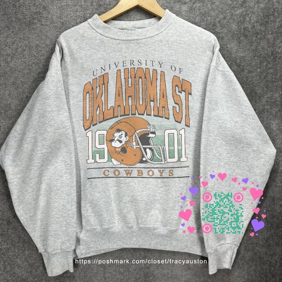 Oklahoma State Cowboys Football Sweatshirt, Oklahoma State University Shirt tee - Picture 1 of 2